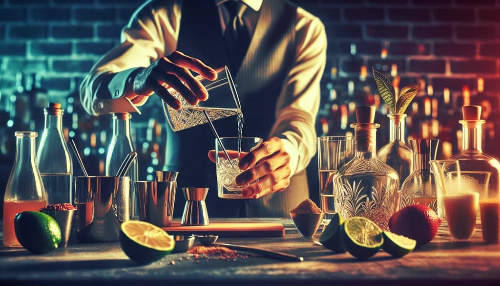 Measuring tequila for a cocktail while considering taste preferences