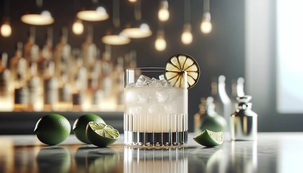 mezcal cocktail with citrus garnish