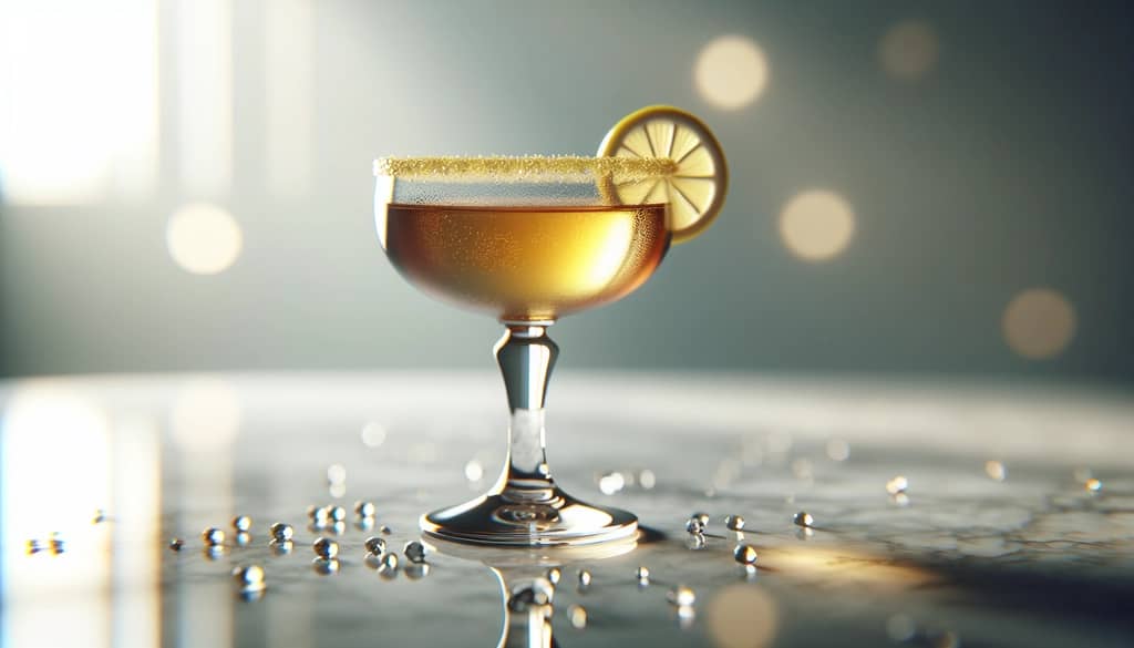 non-alcoholic sidecar mocktail served in coupe
