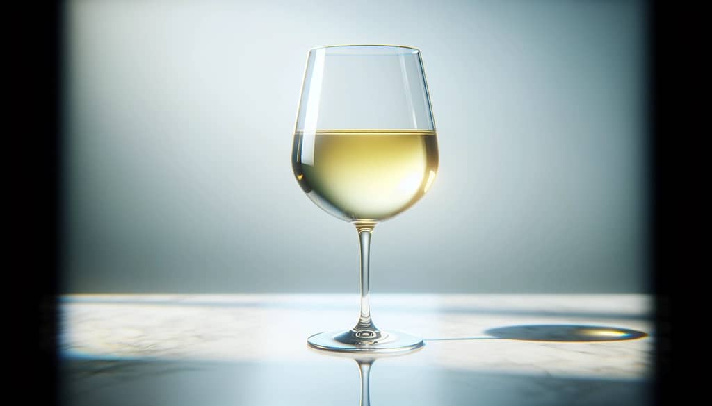 sostituto del vino bianco analcolico nel bicchiere da vino