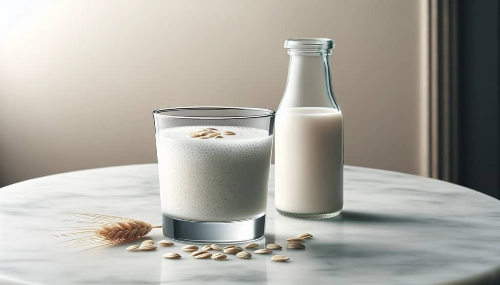 oat milk white russian in clear glass