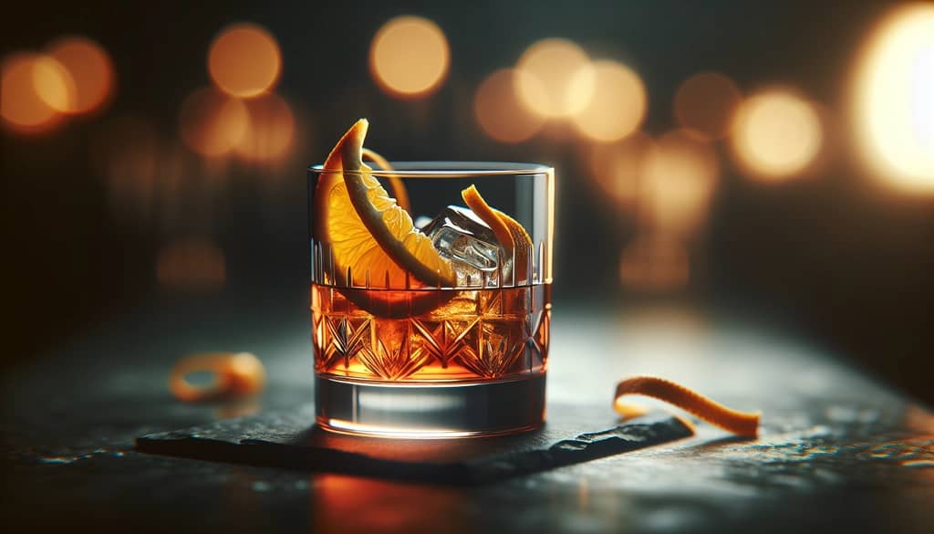oaxaca old fashioned cocktail with orange twist