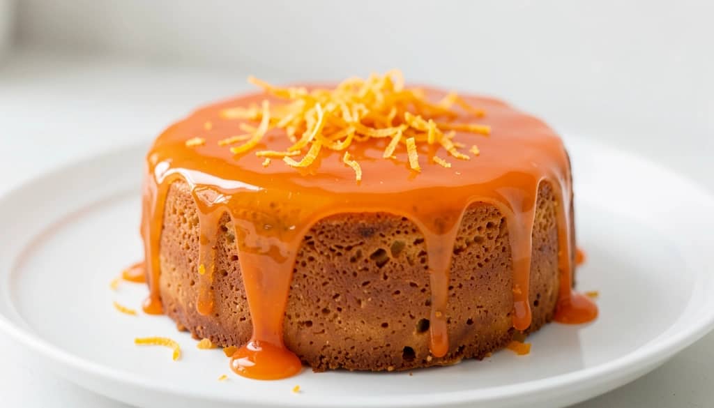 cake with orange liqueur glaze
