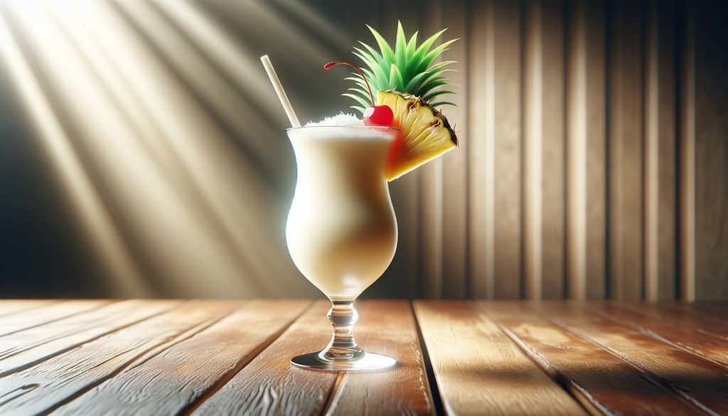 Piña Colada made with coconut cream