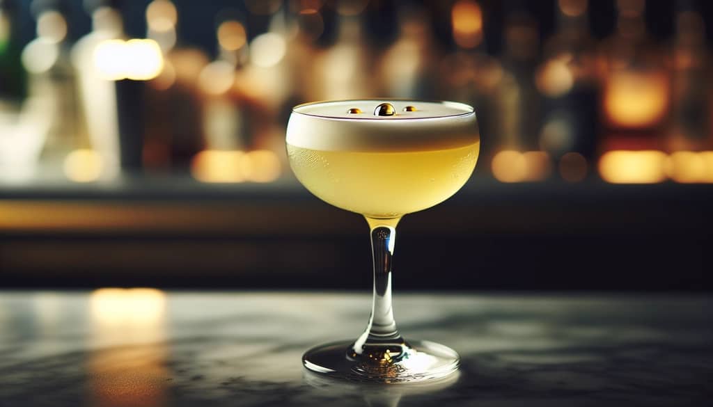 pisco sour classique latino-américain dans un verre coupe
