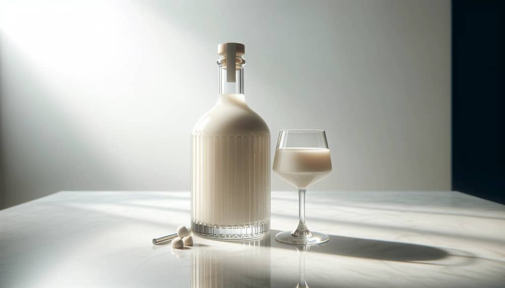 bottle of plant-based cream liqueur