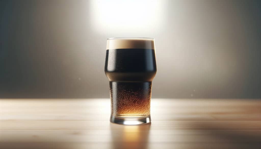 velvet negro del pobre en un vaso de pinta con capas oscuras y claras