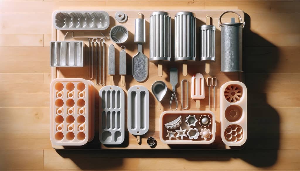 Assorted popsicle molds ready for freezing