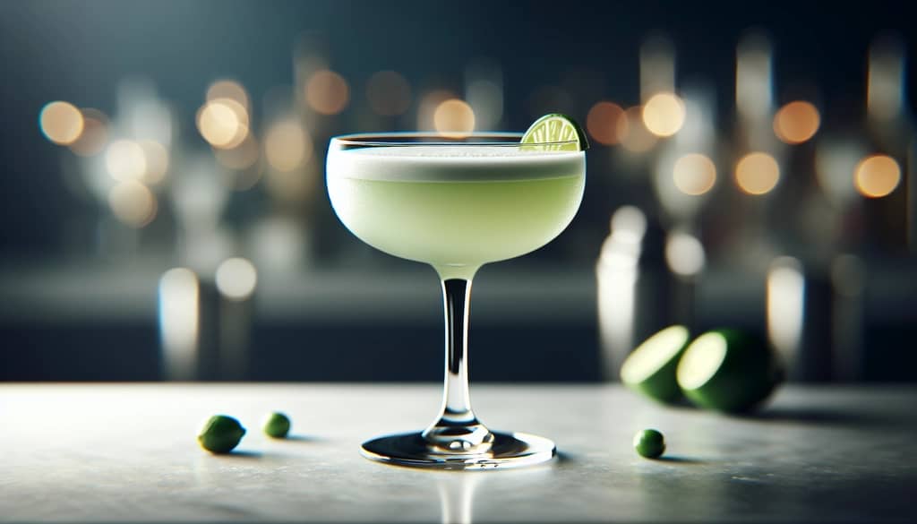 cocktail daiquiri rum đơn trong ly coupe