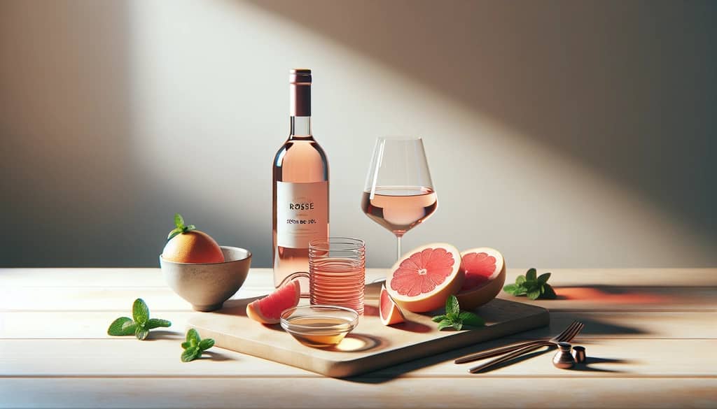 fresh ingredients for siesta de sol wine cocktail