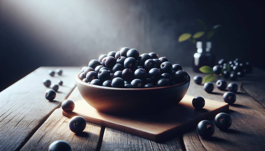 Bowl of fresh sloe berries used in gin production