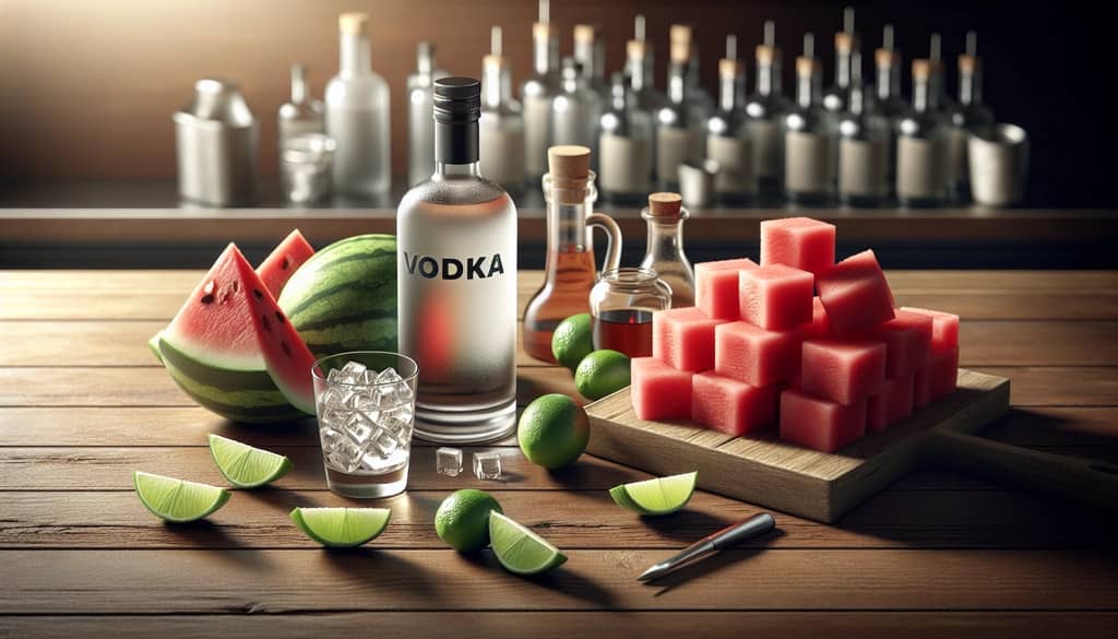 recipe ingredients for sour watermelon vodka drink
