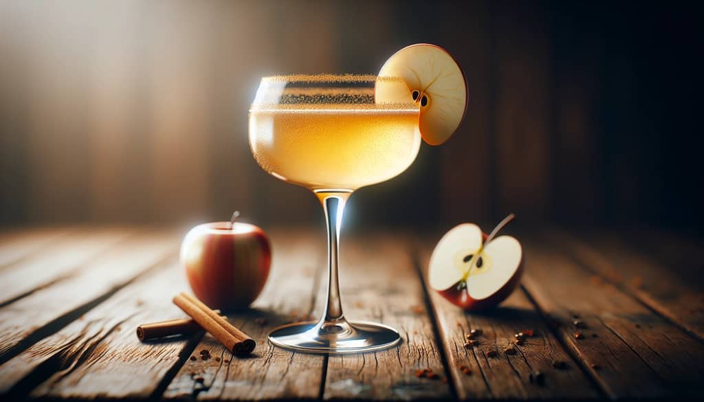 spiced apple cider mimosa brunch drink