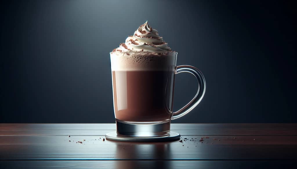 spiked mexican hot chocolate with whipped cream garnish