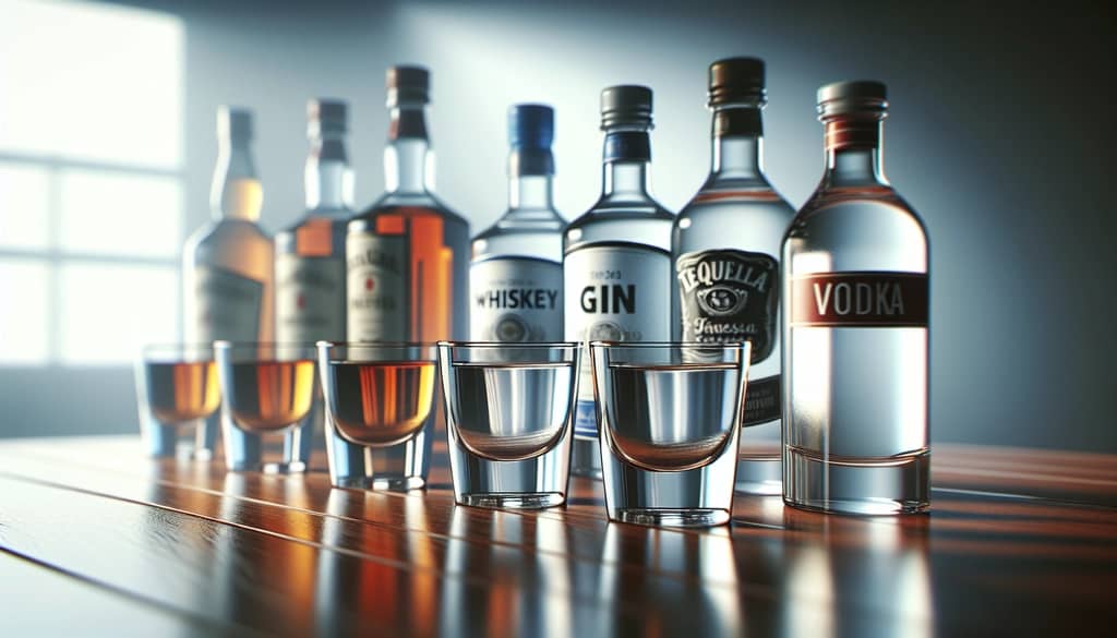 different spirits for sour cocktails on bar
