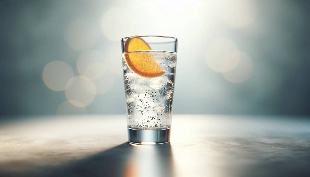 sugar-free cocktail with citrus slice