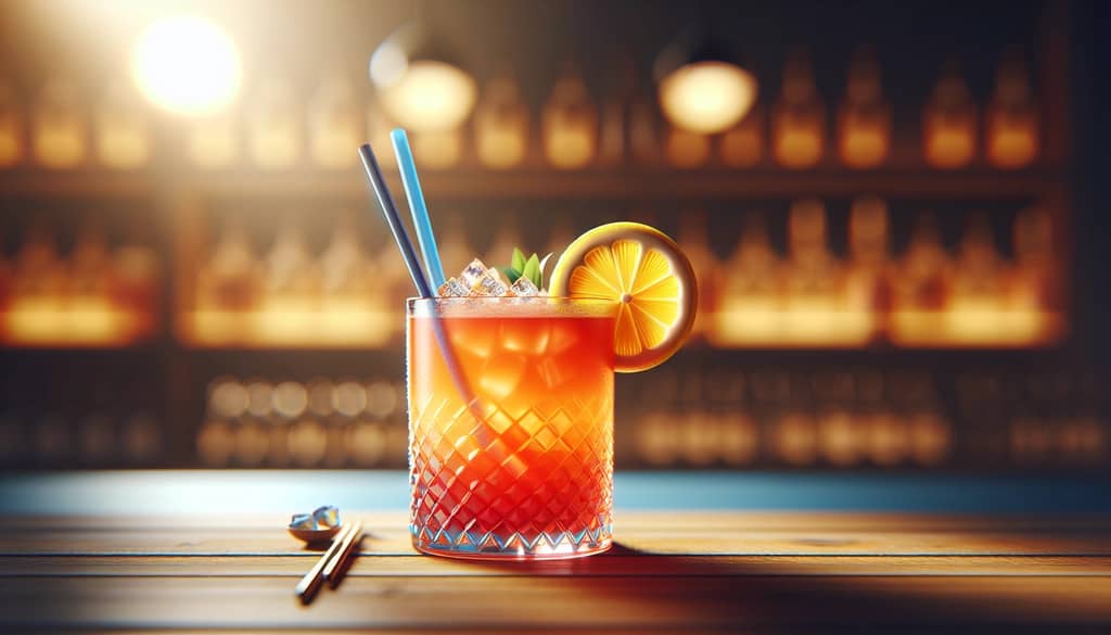 summer cocktails in colorful glassware with fun straws