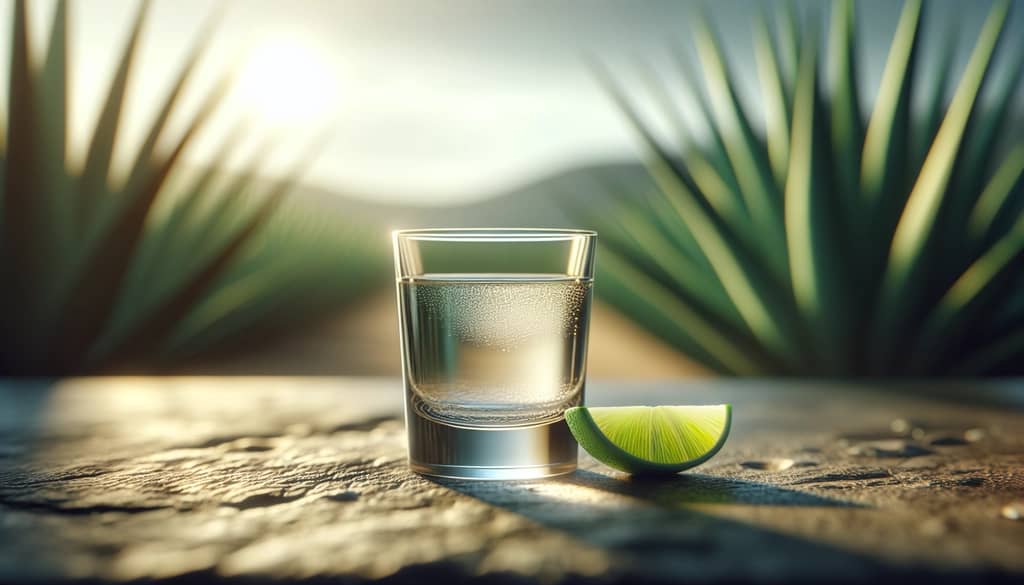 tequila in agave fields glass