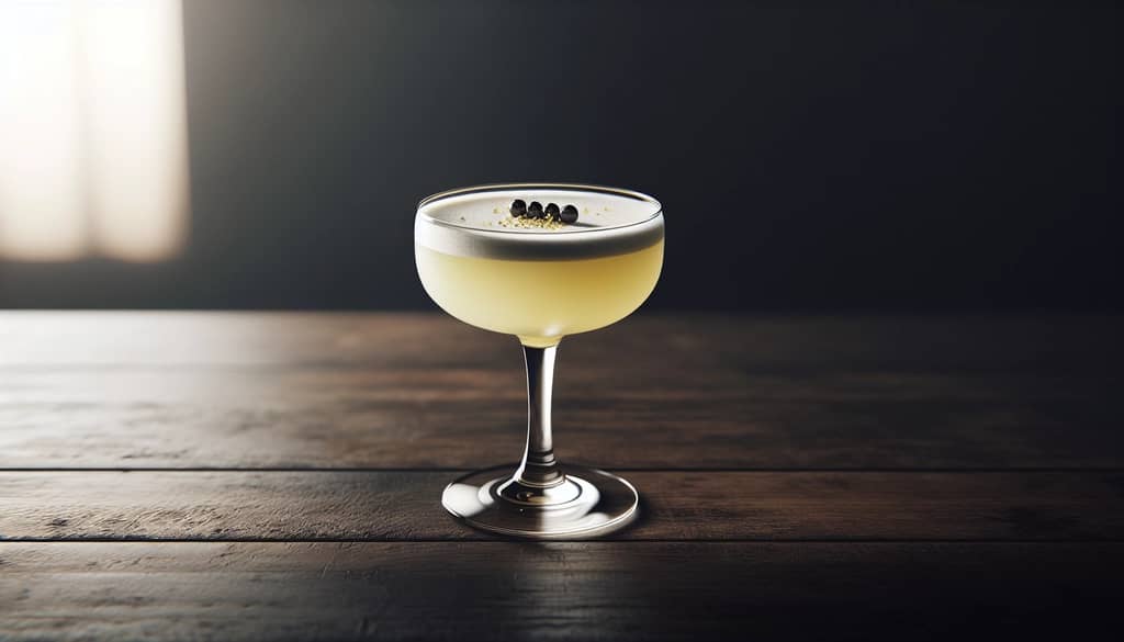 tequila sour cocktail with foamy top