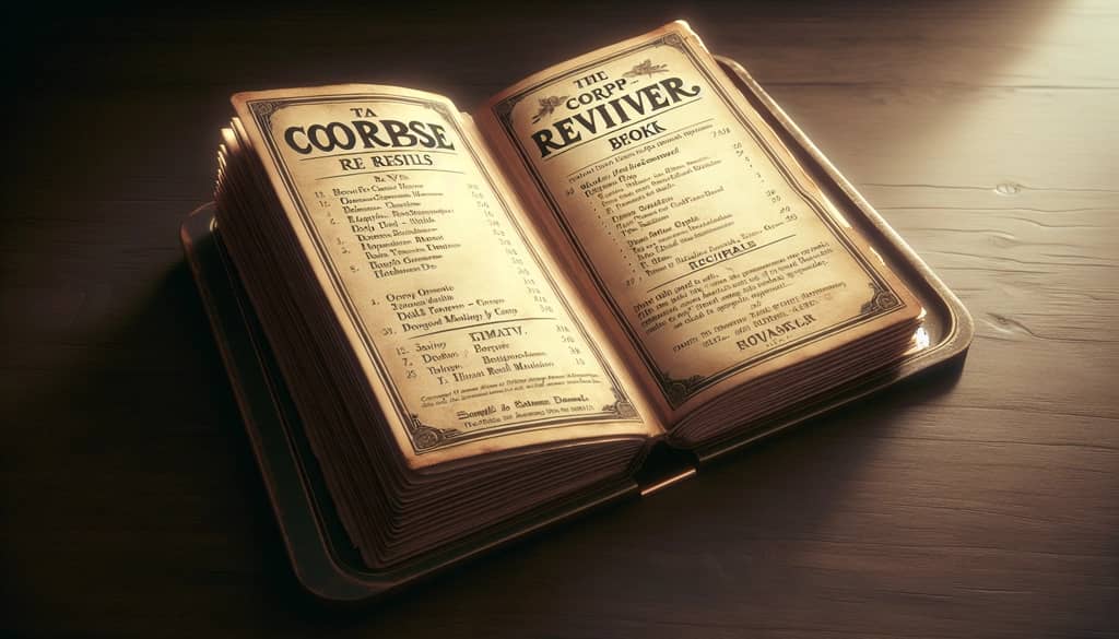 buku koktail vintage dengan resep corpse reviver