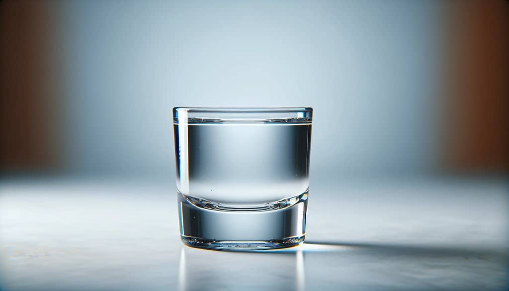 vodka trong suốt trong ly nhỏ