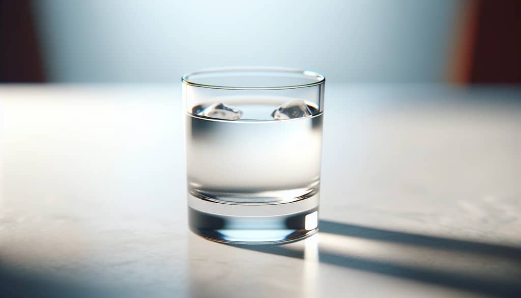 rum bianco in bicchiere trasparente