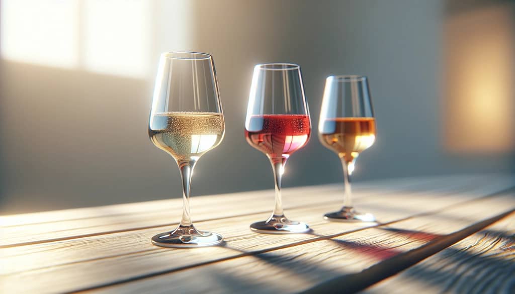 hands holding tasting glasses with wine for cocktails