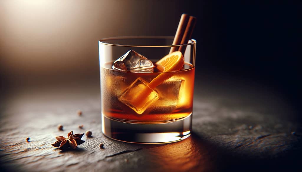 Winter Scotch Sour with orange zest and star anise