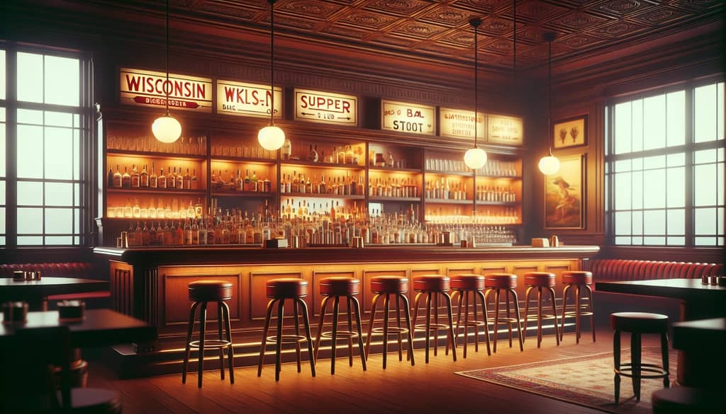 Supper club bar interior in Wisconsin