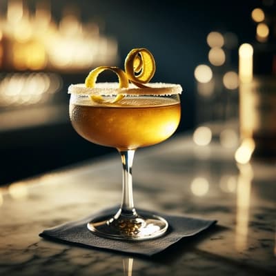 Receta de Crusta de Brandy con Borde de Azúcar