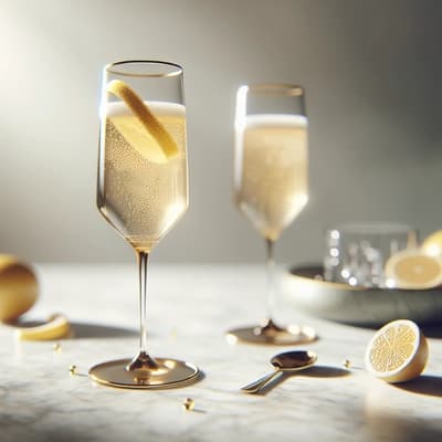 Cocktail simple au champagne pour le Nouvel An