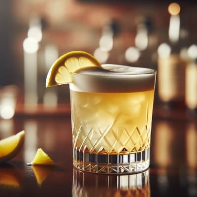 Whiskey Sour classique avec blanc d'œuf