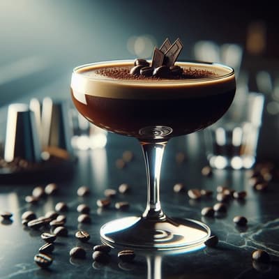 Décorez professionnellement les cocktails au café et au chocolat