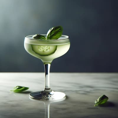 Recette de Gimlet Concombre Basilic
