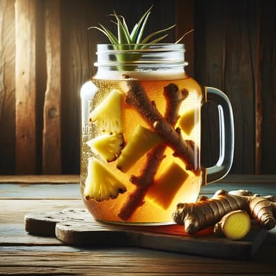 Fermented Ginger Beer with Pineapple Benefits