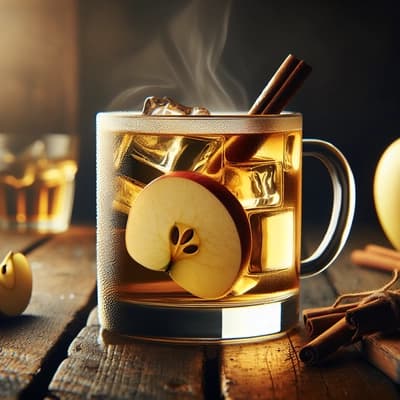 Heißer Apfelwein-Toddy mit Rum