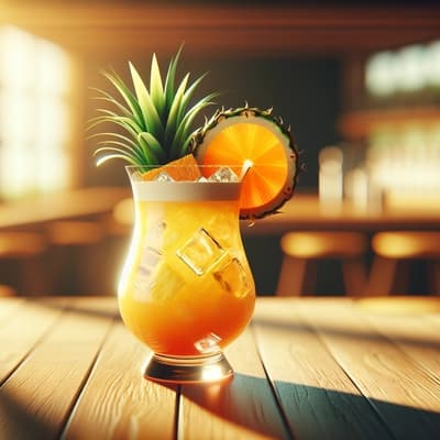 Cocktail Malibu Rhum Ananas Orange