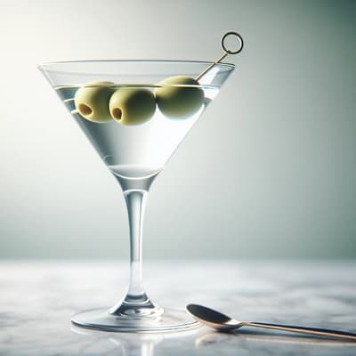 كوكتيل غير كحولي باستخدام الزيتون