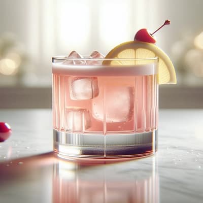Whiskey Sour dengan Lemonade Merah Muda