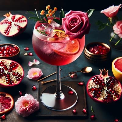How to Make a Pomegranate Rose Gin Fizz for a Floral Cocktail Experience