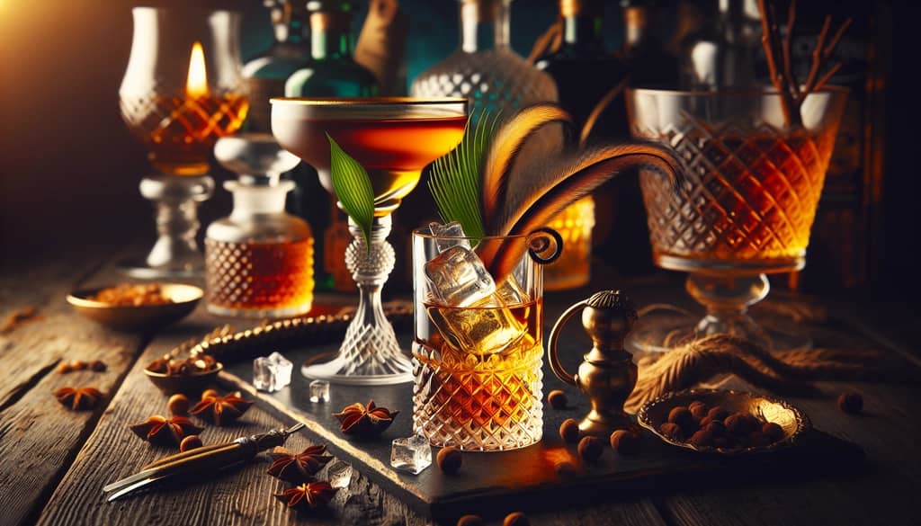 A classic Lion's Tail cocktail presented elegantly in a vintage glass, reflecting its rich history and resurgence.