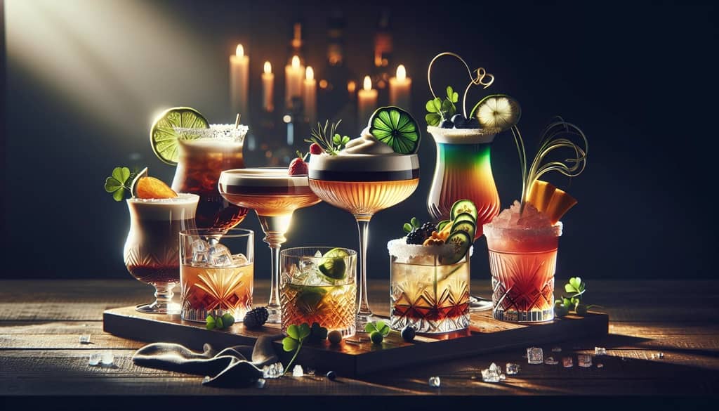 A collection of modern Tipperary cocktail variations celebrating Irish heritage with a contemporary twist.