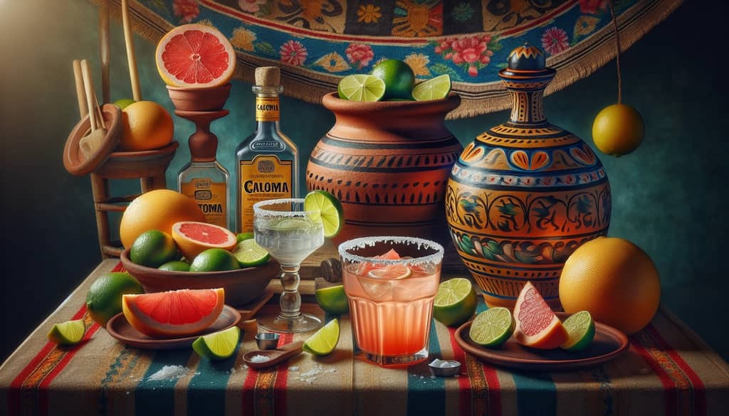 A comparison of two iconic Mexican cocktails, the Cantarito and the Paloma, showcasing their unique ingredients and cultural significance