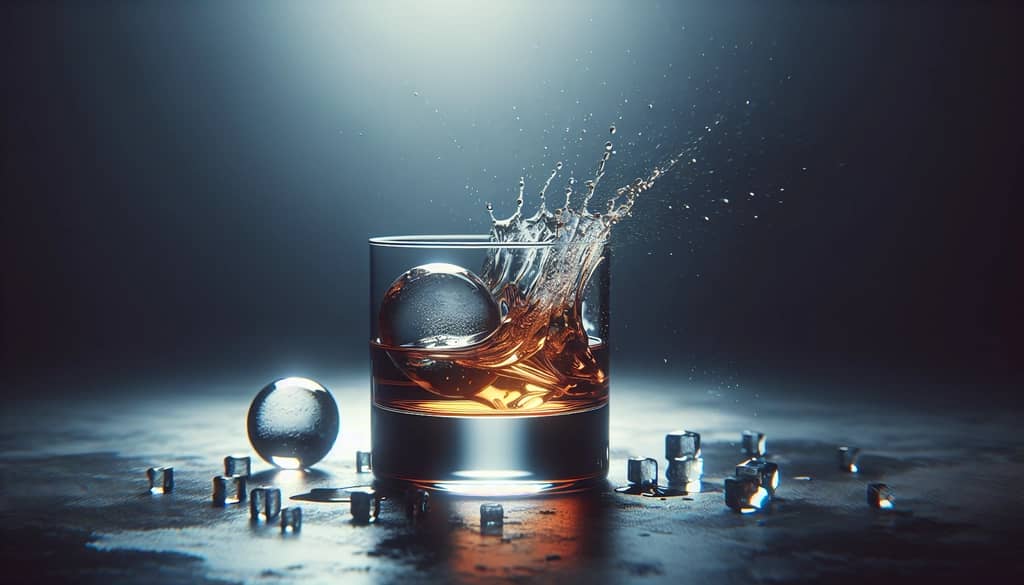 A contemporary take on the French Connection, served over a spherical ice cube in a rocks glass