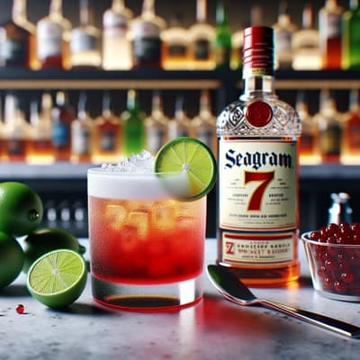 Moderner Twist des Klassikers: Whiskey Sour mit Seagram 7, Limette und Grenadine