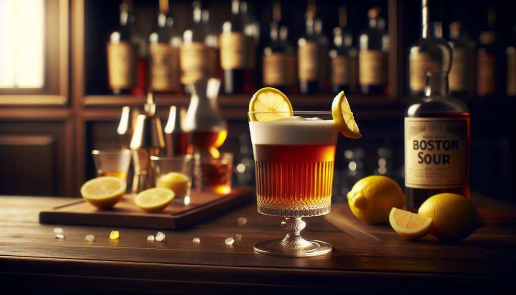 A glass of Boston Sour cocktail highlighting its classic appeal and rich history