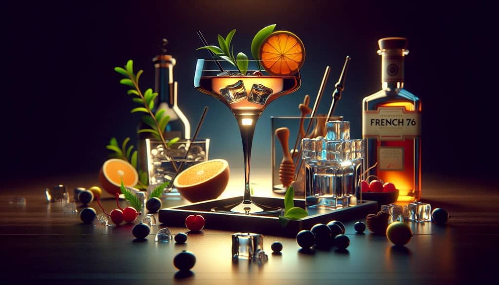 A modern French 76 cocktail displaying its smooth and neutral character