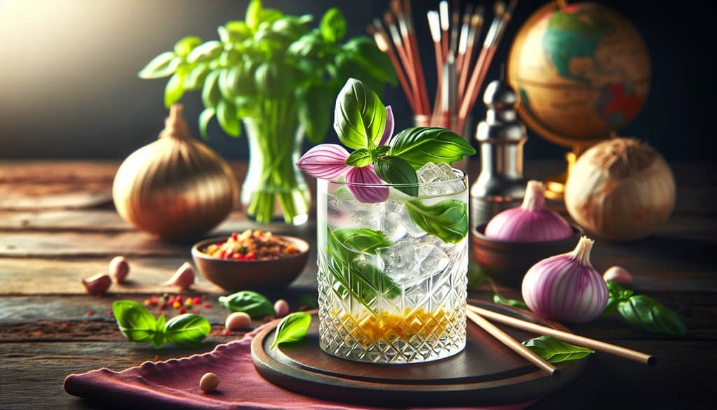 A modern twist on the Gin Basil Smash with variations using Thai basil, showcasing the drink's adaptability and global impact.