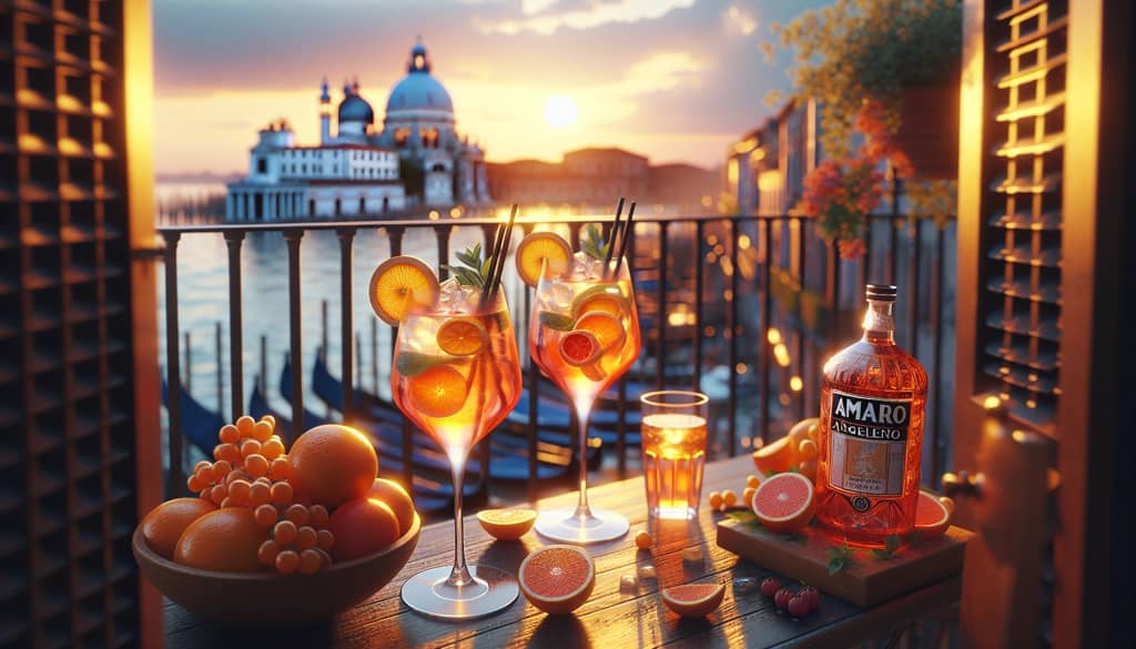 A refreshing Amaro Angeleno Spritz and Spritz Veneziano, highlighting the cultural and regional flavors.