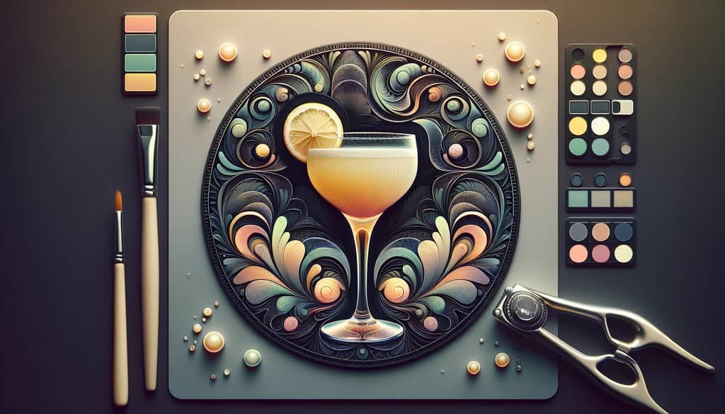 A refreshing and elegant French Gimlet cocktail elegantly presented in a cocktail glass